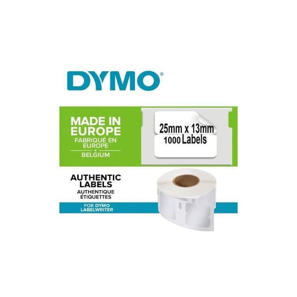 DYMO LabelWriter Multi-Purpose Etiketter - Box med 1000 13x25 mm etiketter - Semi-permanent självhäftande