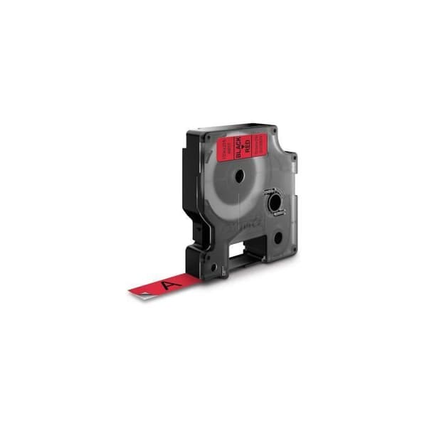 DYMO LabelManager tejpkassett D1 12mm x 7m Svart/Röd (kompatibel med LabelManager och LabelWriter Duo)