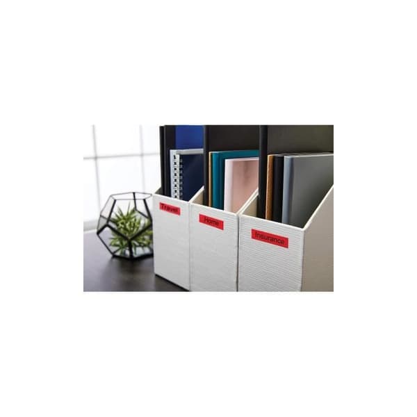 DYMO LabelManager tejpkassett D1 12mm x 7m Svart/Röd (kompatibel med LabelManager och LabelWriter Duo)