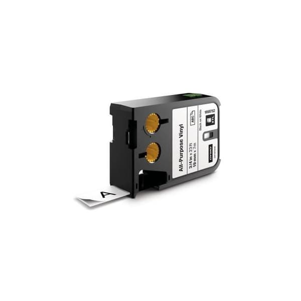 DYMO XTL Permanent Vinyltejp - 19mm x 7m - Svart på vitt