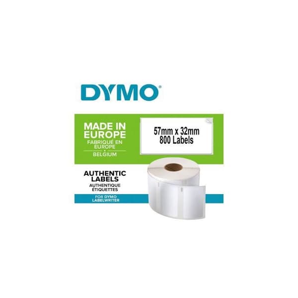 Kraftiga flerfunktionsetiketter i polypropen för LabelWriter - Dymo - 800 etiketter 57 mm x 32 mm