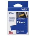 Miniatyrbild 2 av 4: Laminerat band - BROTHER - TZEPR935 - 12mm - Vit på silverbakgrund - 8m