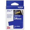 Miniatyrbild 1 av 4: BROTHER tejp - TZEPR955 - 24 mm vit på premium silverbakgrund - Original laminerad självhäftande tejpkassett - Qt 1