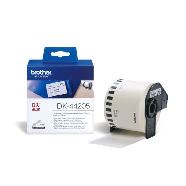 Brother P-TOUCH DK-44205 avtagbar papperstejp - 62x30,48 mm