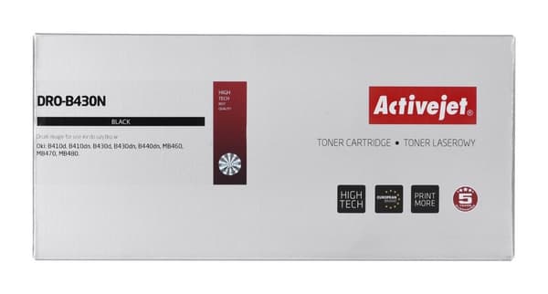 Activejet DRO-B430N tromle (erstatning OKI 43979002; Supreme; 25000 sider, sort)