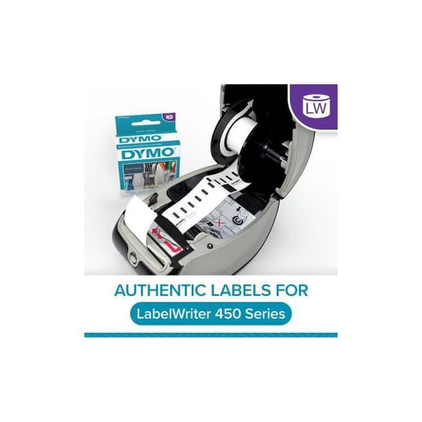 DYMO LabelWriter Box med 1 rulle med 260 standardadressetiketter, 89 mm x 36 mm
