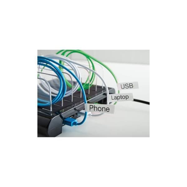Flexibel tejp DYMO LabelManager D1 Nylon Flexibel 12mm x 3,5m Svart/Vit