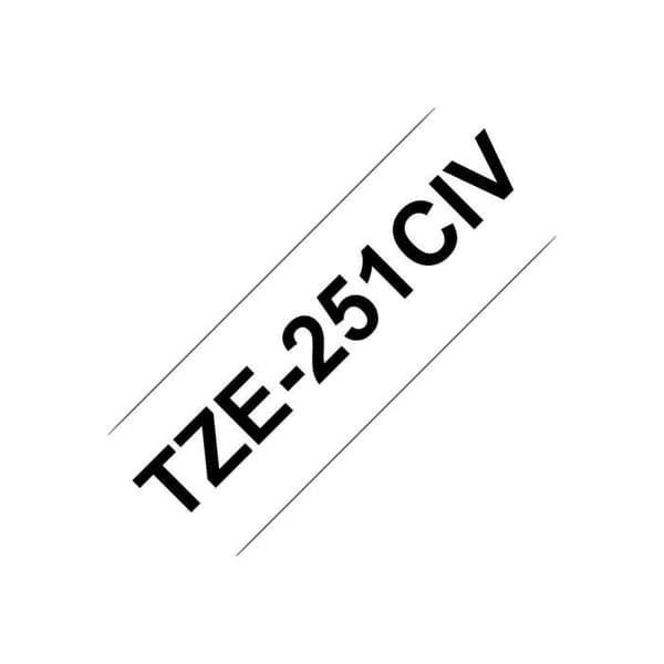 Brother TZe231CIV svart på vit rulle (1,2 cm x 8 m) 1 rull(ar) laminerad tejp för P-Touch PT-1090, 1290, 1830, 2030, 2100,...