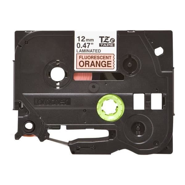 BROTHER P-TOUCH TZE-B31 märkningstejp - 12 mm - Svart på fluorescerande orange