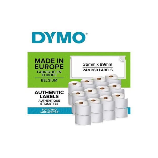 Paket med 24 rullar med adressetiketter i stort format 36 mm x 89 mm DYMO LabelWriter