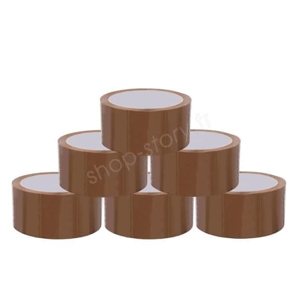 Rullarna av tejp - BROWNTAPE - Pack med 6 - 50M x 48mm - Brun - Akryl