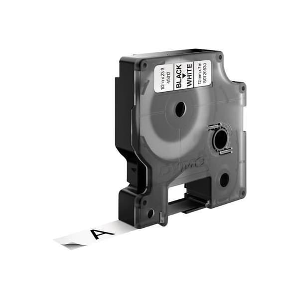 Tejp D1 Standard svart/vit 12 mm 7 m - DYMO