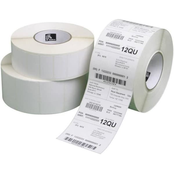 Etiketter Zebra 25x76mm direkt termisk tryck vit - 11160 etiketter
