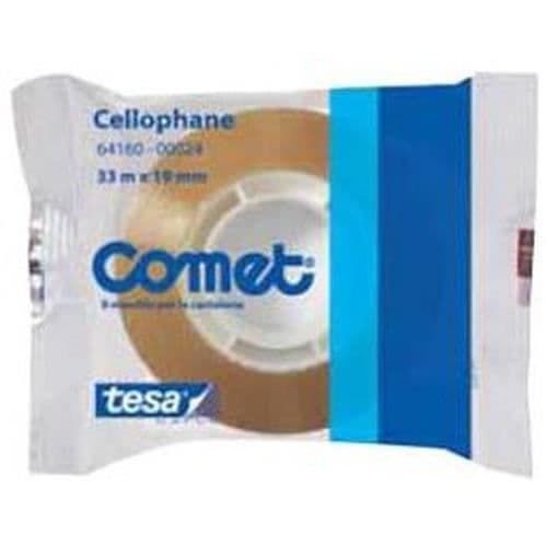 Tejp - COMET - 64160-00024-02 - 33 m - Transparent - Förpackning med 24
