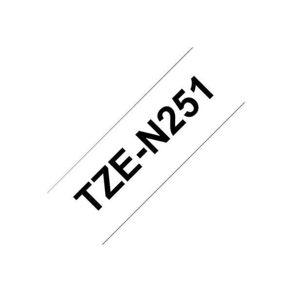 Band BROTHER - TZEN251 - 24mm svart på vit bakgrund - Qt 1