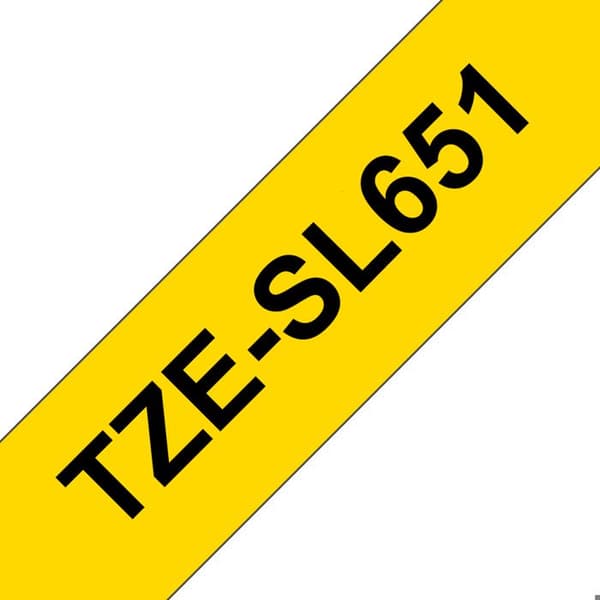 Brother TZe-S651 färgband - Extra stark vidhäftning - Gul - 24mm x 8m
