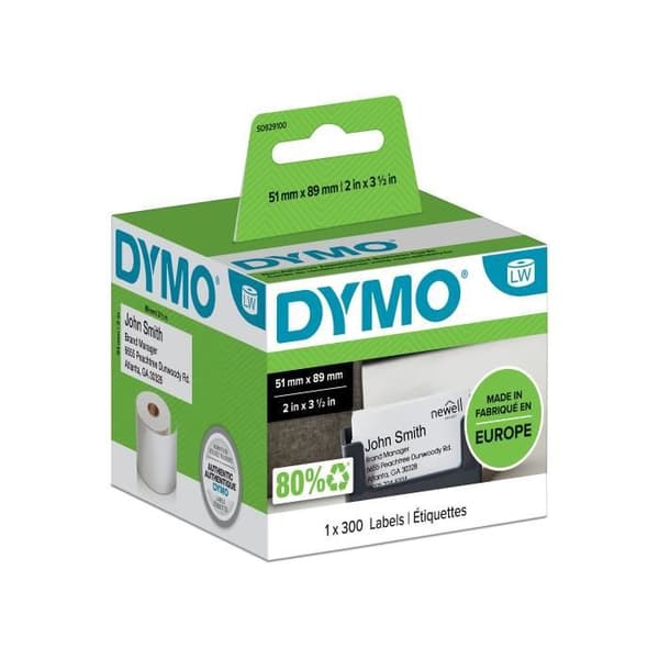 DYMO LabelWriter icke-häftande etiketter - Bokningskort/namnbrickor - 51 mm x 89 mm