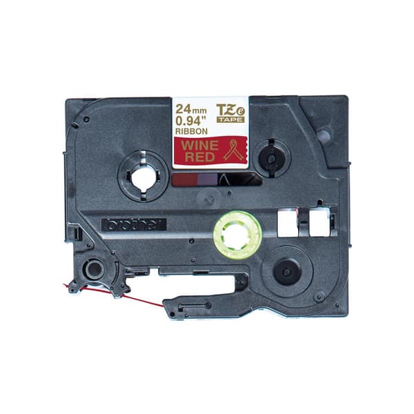 Brother TZe-RW54 - Silkeagtig - Guld på Bourgogne - Rulle (2,4 cm x 4 m) 1 rulle(r) tape - til Brother PT-D600, P-Touch PT-3600, D600, D800, E550, P75