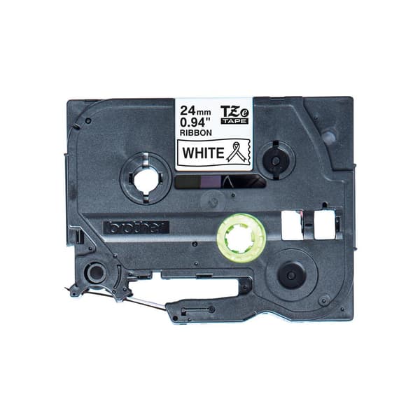 Brother tekstiletikettape TZe-R251 sort på hvid - 24 mm bred, 4 m lang (til Brother P-touch D600VP, E500VP, E550WVP, H500, P700, Cube Plus, P750W, P90