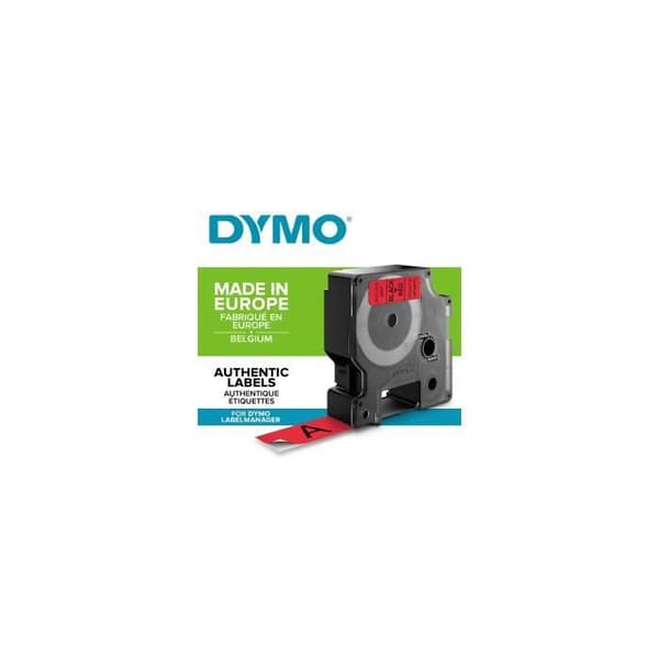 DYMO LabelManager tejpkassett D1 19mm x 7m Svart/Röd (kompatibel med LabelManager och LabelWriter Duo)
