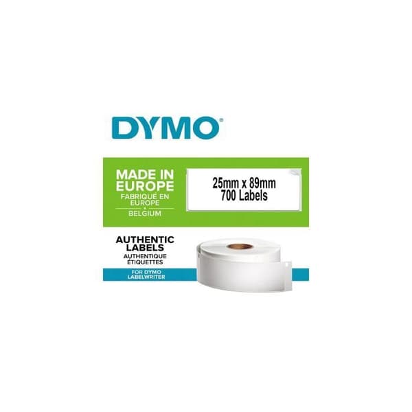 Dymo LabelWriter Box med 2 rullar med 350 hyllbeständiga etiketter, 25 mm x 89 mm