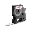Miniatyrbild 3 av 4: DYMO LabelManager tejpkassett D1 12mm x 7m Röd/Vit (kompatibel med LabelManager och LabelWriter Duo)