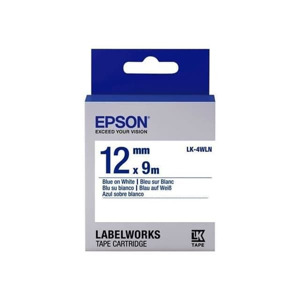 EPSON LK-4WLN etiketttejp - Blå/vit - standardkapacitet