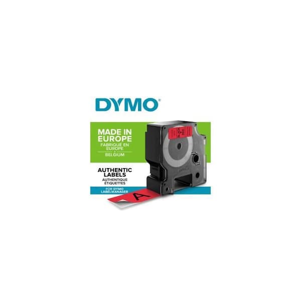 DYMO LabelManager tejpkassett D1 24mm x 7m Svart/Röd (kompatibel med LabelManager och LabelWriter Duo)