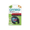 Miniatyrbild 2 av 4: DYMO LetraTag polyesterband 12mm x 4m Svart/Röd kompatibel med DYMO LetraTag LT100H