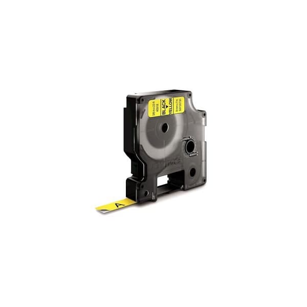 DYMO LabelManager tejpkassett D1 9mm x 7m Svart/Gul (kompatibel med LabelManager och LabelWriter Duo)