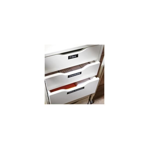 DYMO - LabelManager tejpkassett D1 19mm x 7m - Vit/Svart - Kompatibel med LabelManager och LabelWriter Duo
