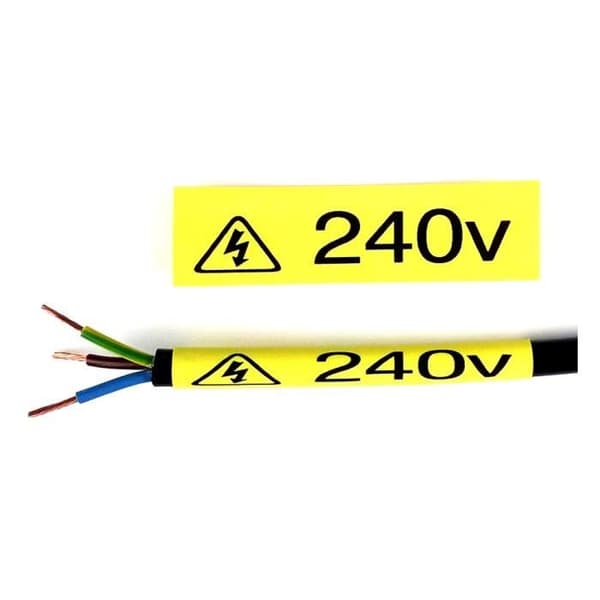 DYMO Rhino - Industriella krympslangsetiketter 6 mm x 1,5 m - Svart på gult