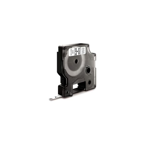 DYMO - LabelManager tejpkassett D1 6mm x 7m - Svart/Vit - Kompatibel med LabelManager och LabelWriter Duo