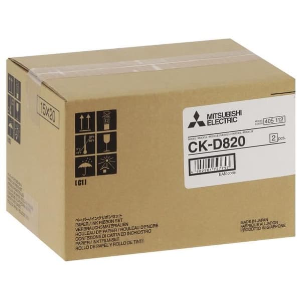 MITSUBISHI CK-D820 termiskt förbrukningsmaterial för CP-D80DW-S / CP-D90DW-P - 860 utskrifter 10x15cm eller 430 utskrifter 15x20cm