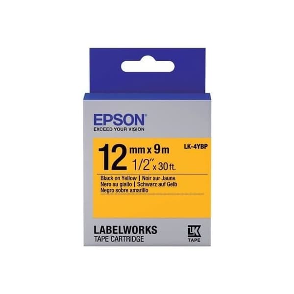 EPSON LK-4YBP Etikettband - Svart för LabelWorks-skrivare