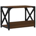 Miniatyrbillede 6 af 9: vidaXL printerstativ 2 hylder 44x26x31,5 cm konstrueret træ brun eg