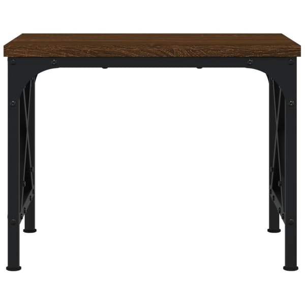 vidaXL printerstativ 40x30x31 cm konstrueret træ brunt egetræ