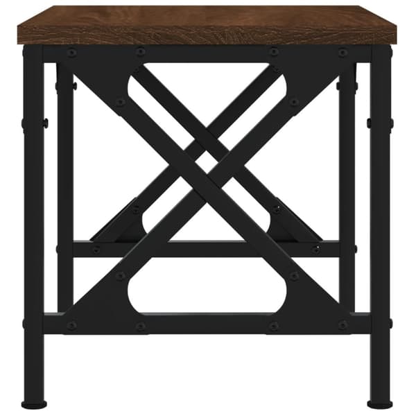 vidaXL printerstativ 40x30x31 cm konstrueret træ brunt egetræ