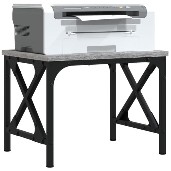vidaXL printerstativ 40x30x31 cm konstrueret træ grå sonoma-eg