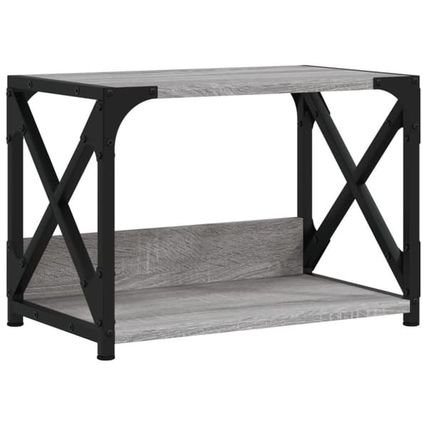 vidaXL Skriverbord 2 hyller grå sonoma 44x26x31,5 cm konstruert tre