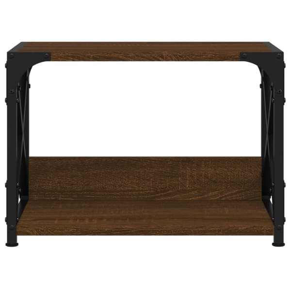 vidaXL Skrivarställ 2 hyllor brun ek 44x26x31,5 cm konstruerat trä
