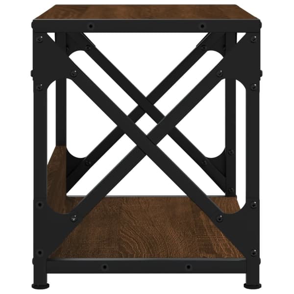 vidaXL Skrivarställ 2 hyllor brun ek 44x26x31,5 cm konstruerat trä