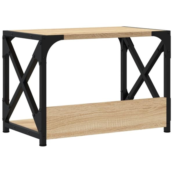 vidaXL Skrivarställ 2 hyllor sonoma-ek 44x26x31,5 cm konstruerat trä