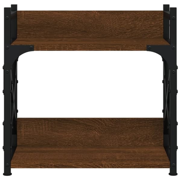 vidaXL Skrivarställ 2 hyllor brun ek 40x20x40 cm konstruerat trä