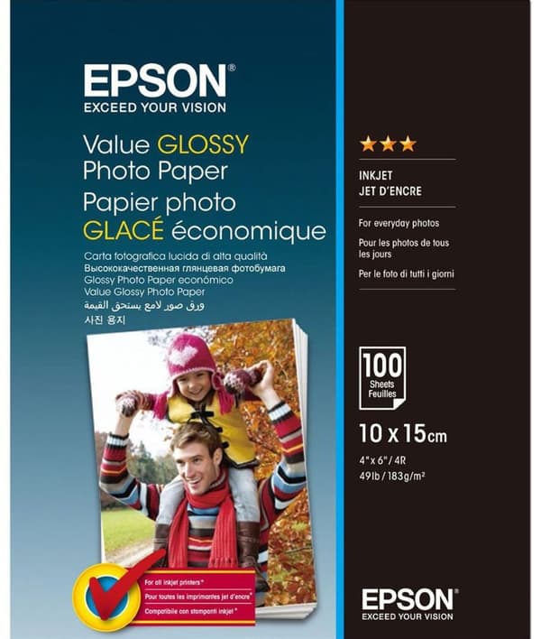 Value Glossy Photo Paper 10x15  100 Kartek