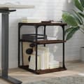 Miniatyrbillede 2 af 11: vidaXL printerstativ 43x48x64 cm 3 hylder konstrueret træ brunt eg