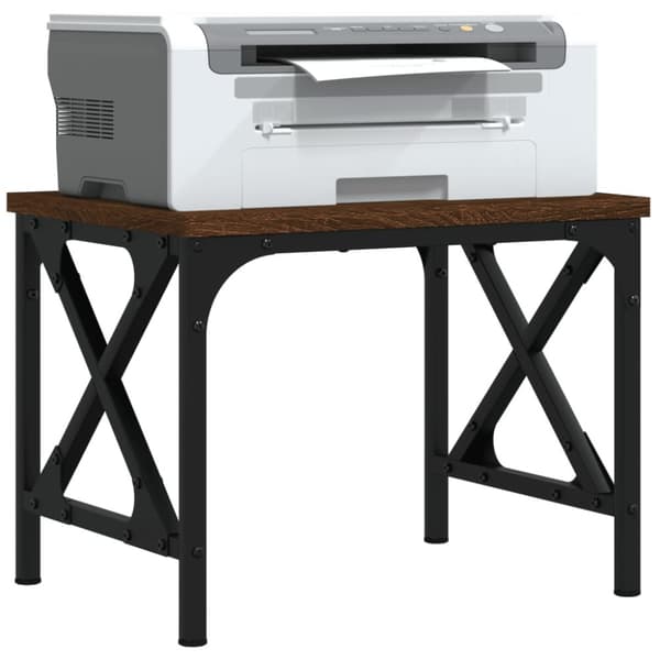 vidaXL printerstativ 40x30x31 cm konstrueret træ brunt egetræ -  Printer – borde