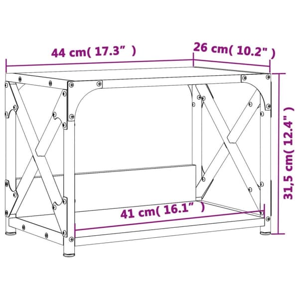 vidaXL Tulostinteline 2 tasoa ruskea tammi 44x26x31,5 cm tekninen puu -  Tulostintelineet