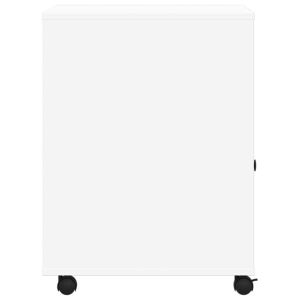 vidaXL Skrivarställ med hjul vit 60x50x67 cm