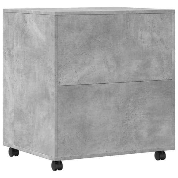vidaXL printerstativ med hjul 60x50x67 cm betongrå
